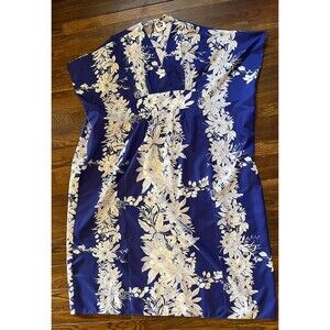 Hilo Hattie Blue and White Floral Swim Coverup